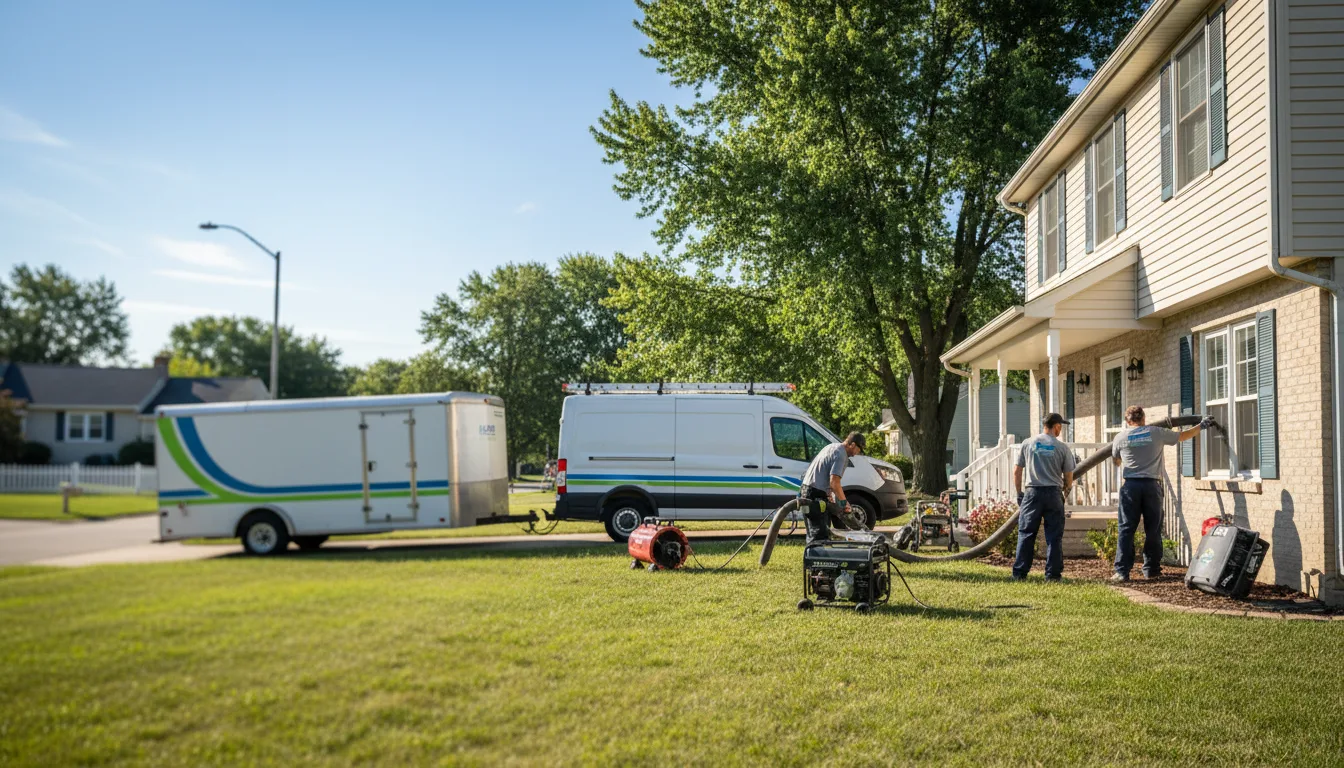 Flooded Basement Restoration And Cleanup With Repair in Smithfield, IL near me